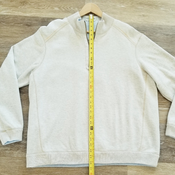 Tommy Bahama Men's Reversible Flipsider Quarter Zip Sweatshirt Pullover Lyocel - Picture 8 of 12